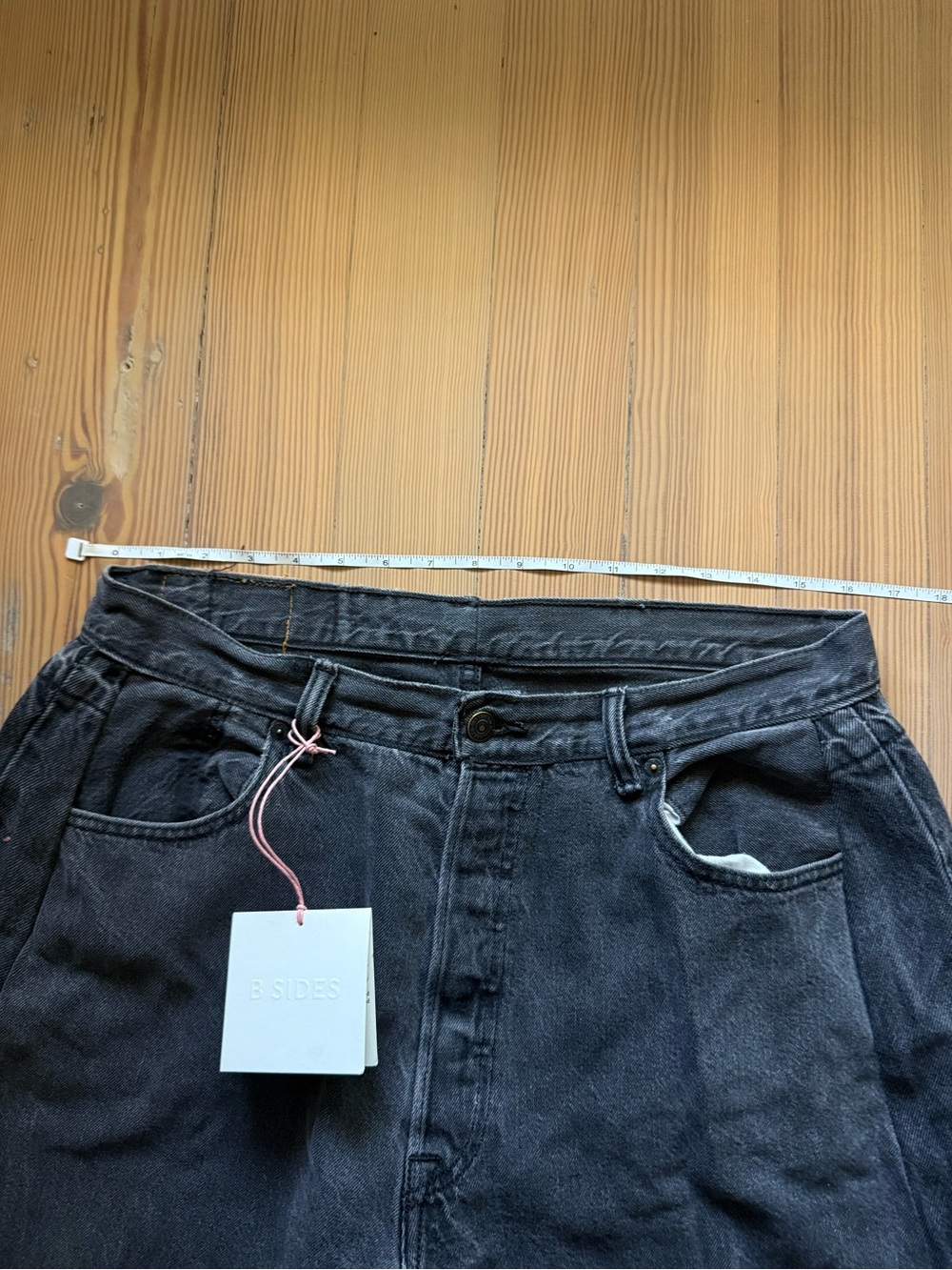 B SIDES Vintage Lasso Wide-Leg Jeans Black Sz 29 NWT - Picture 10 of 11